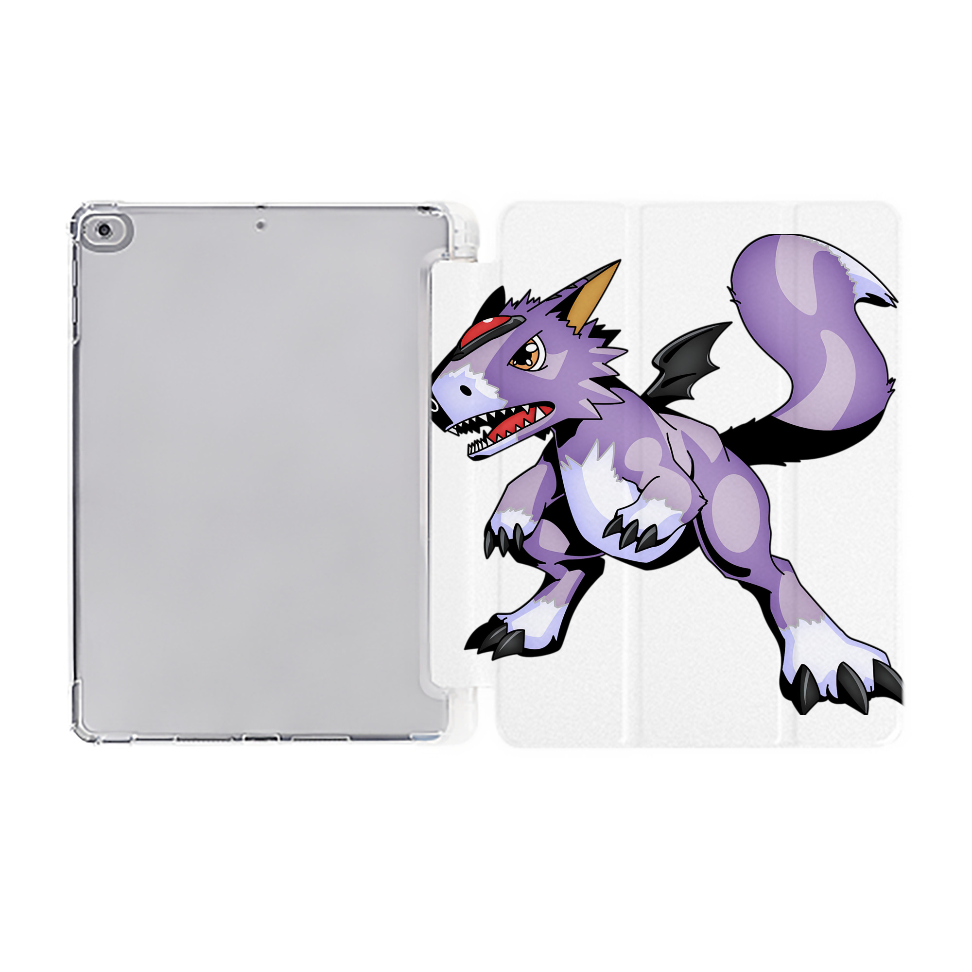 （画像用） Digimon デジタルモンスター/デジモン IPad ケース ペン収納付き 三つ折りスタンド PUレザー×シリコン 対応機種9.5/10.5/10.9インチ